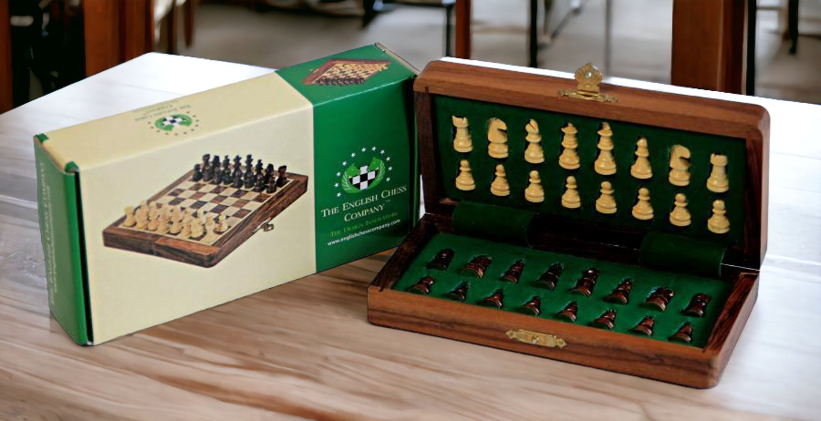 7" Solid Wood Handmade Magnetic Travel Chess Set - Official Staunton™ 