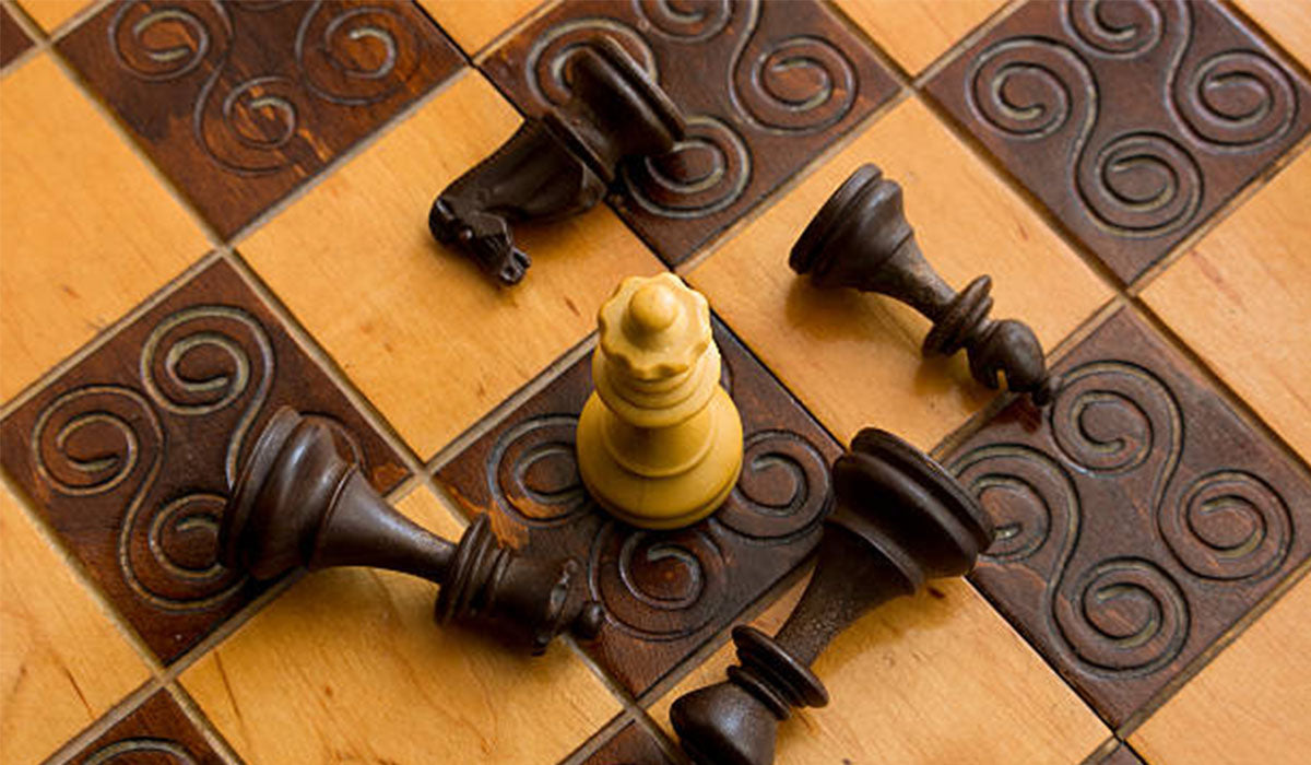 Acacia German Pieces on a Mahogany Board in Belfast