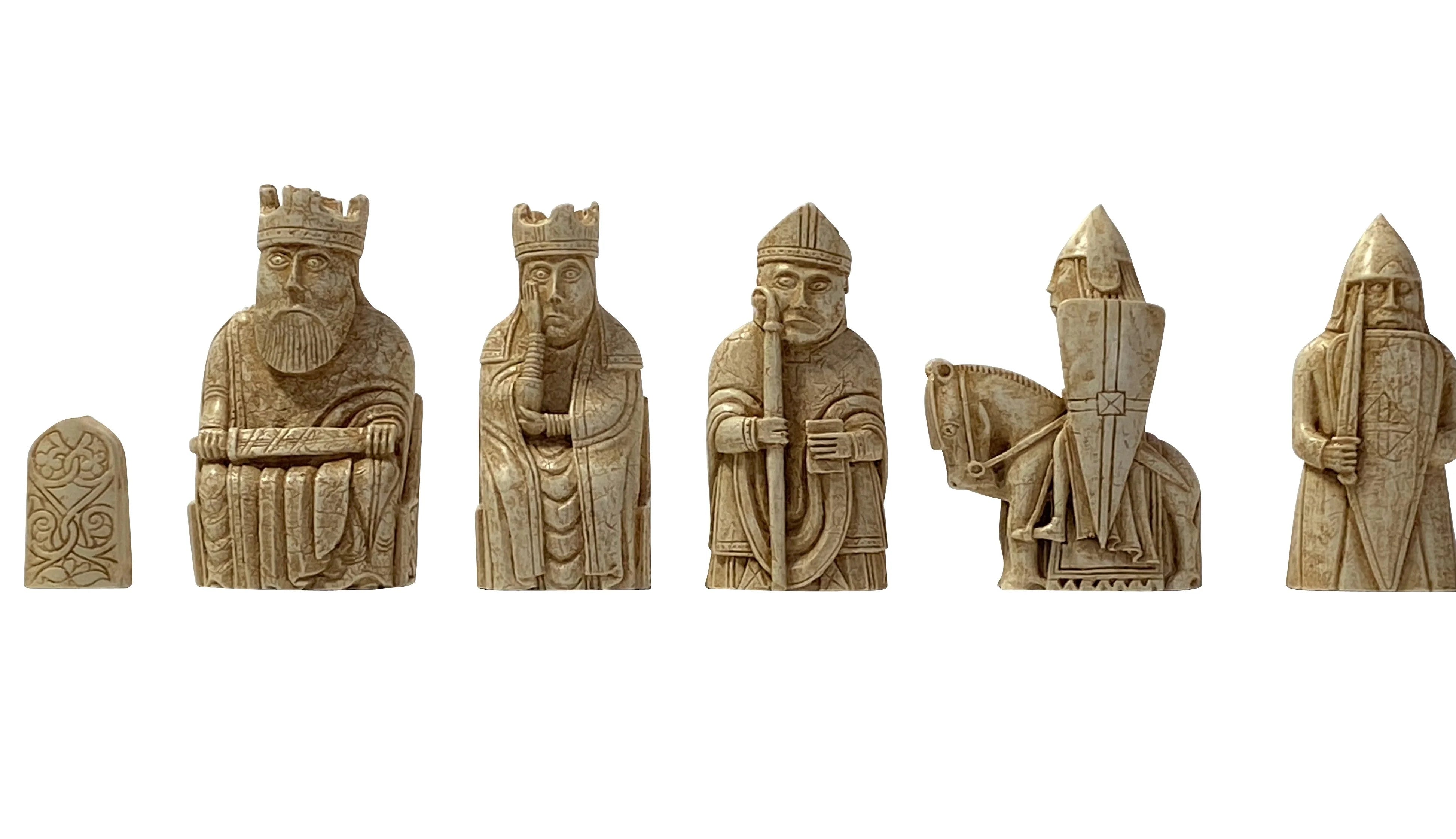 The Lewis Large Chess Pieces Set with a 20 Inch Matte Black Chess Board