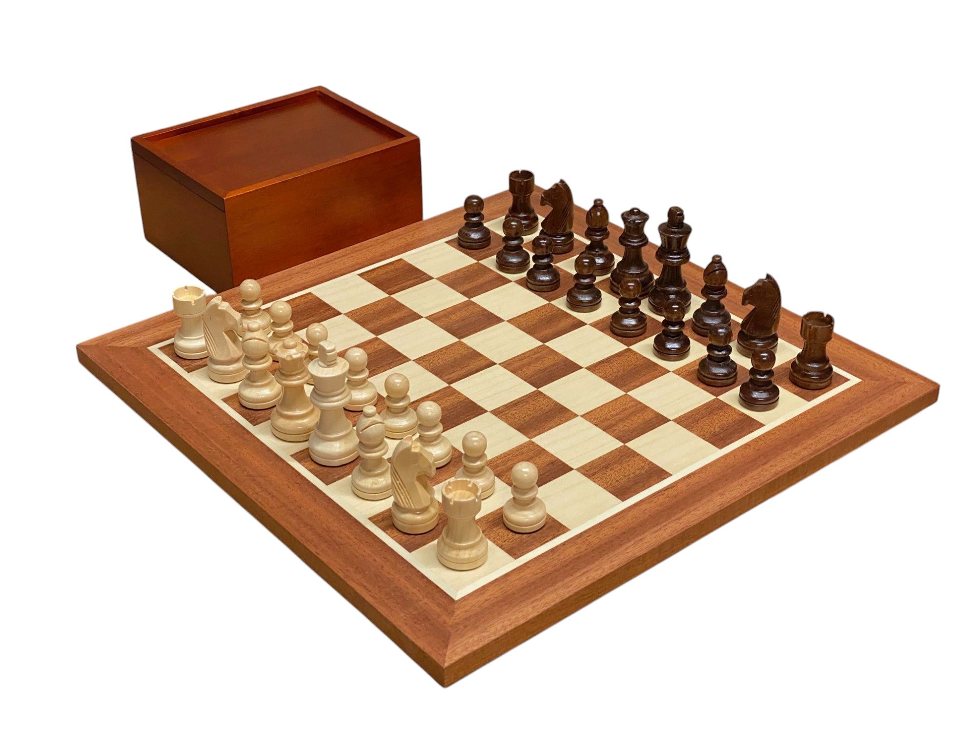 The Grandmaster Starter Mahogany Chess Set