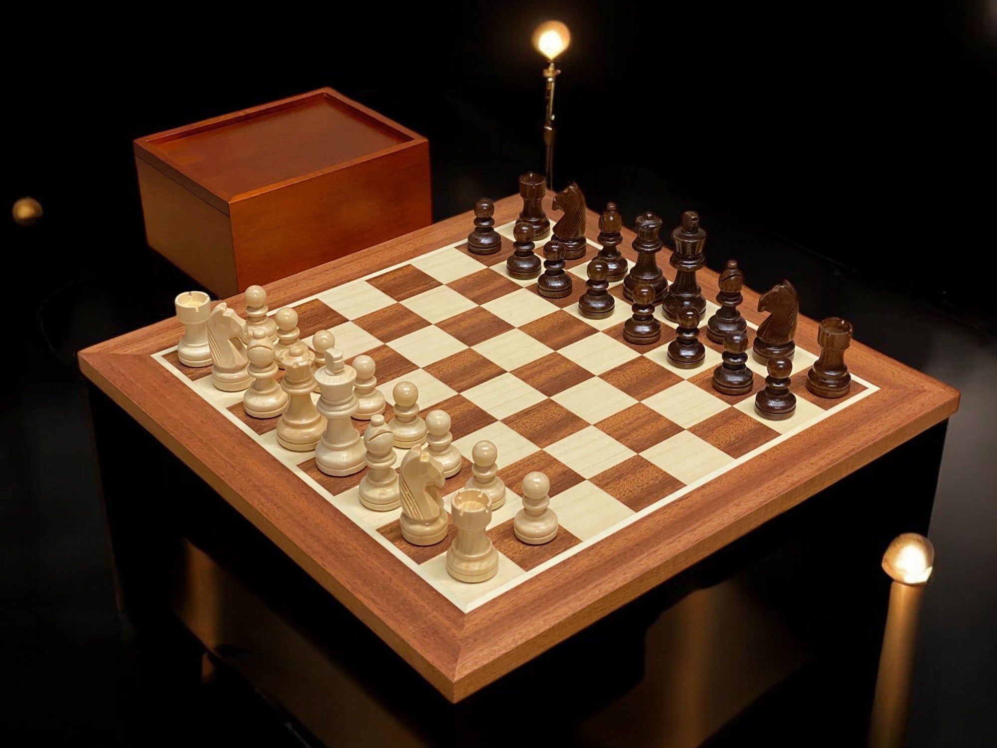 The Grandmaster Starter Mahogany Chess Set