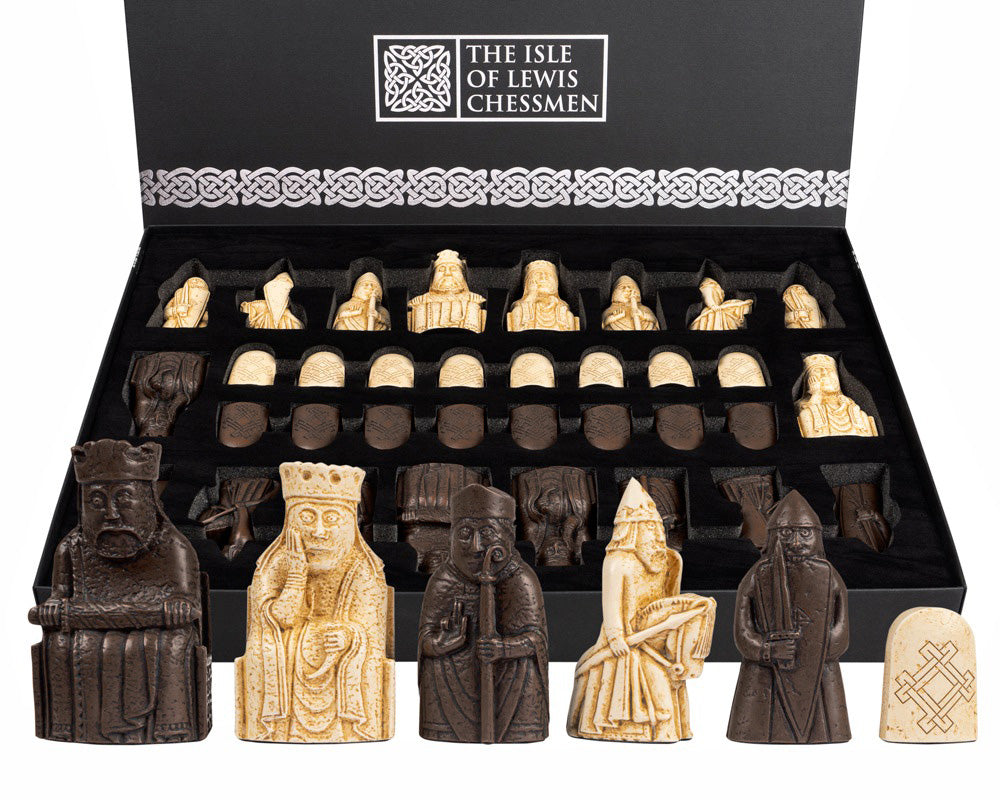 Lewis Large Chess Pieces Set with a 19 Inch Walnut Chess Board