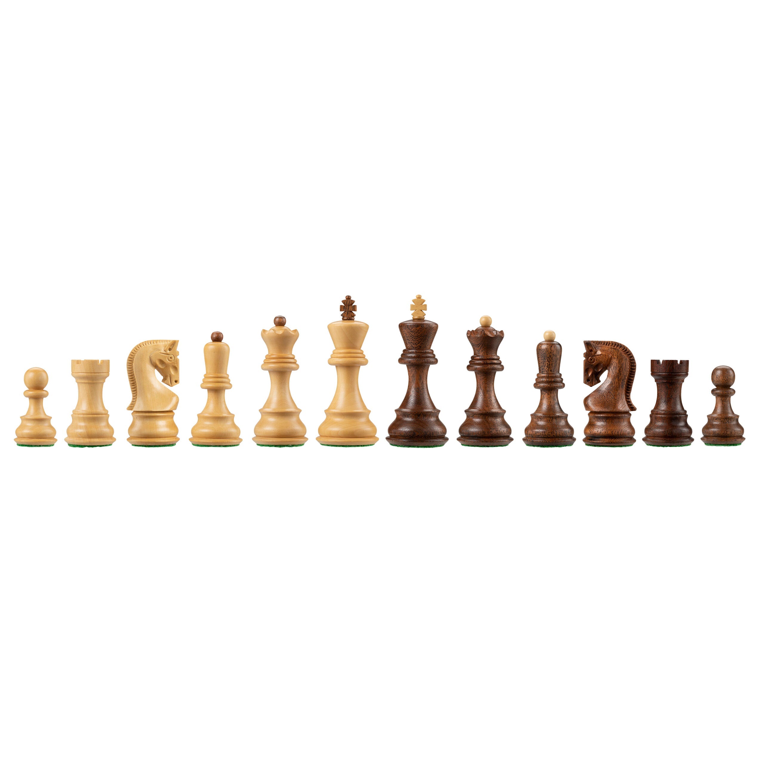 3 Inch Russian Zagreb Acacia Chess Pieces - Official Staunton™ 