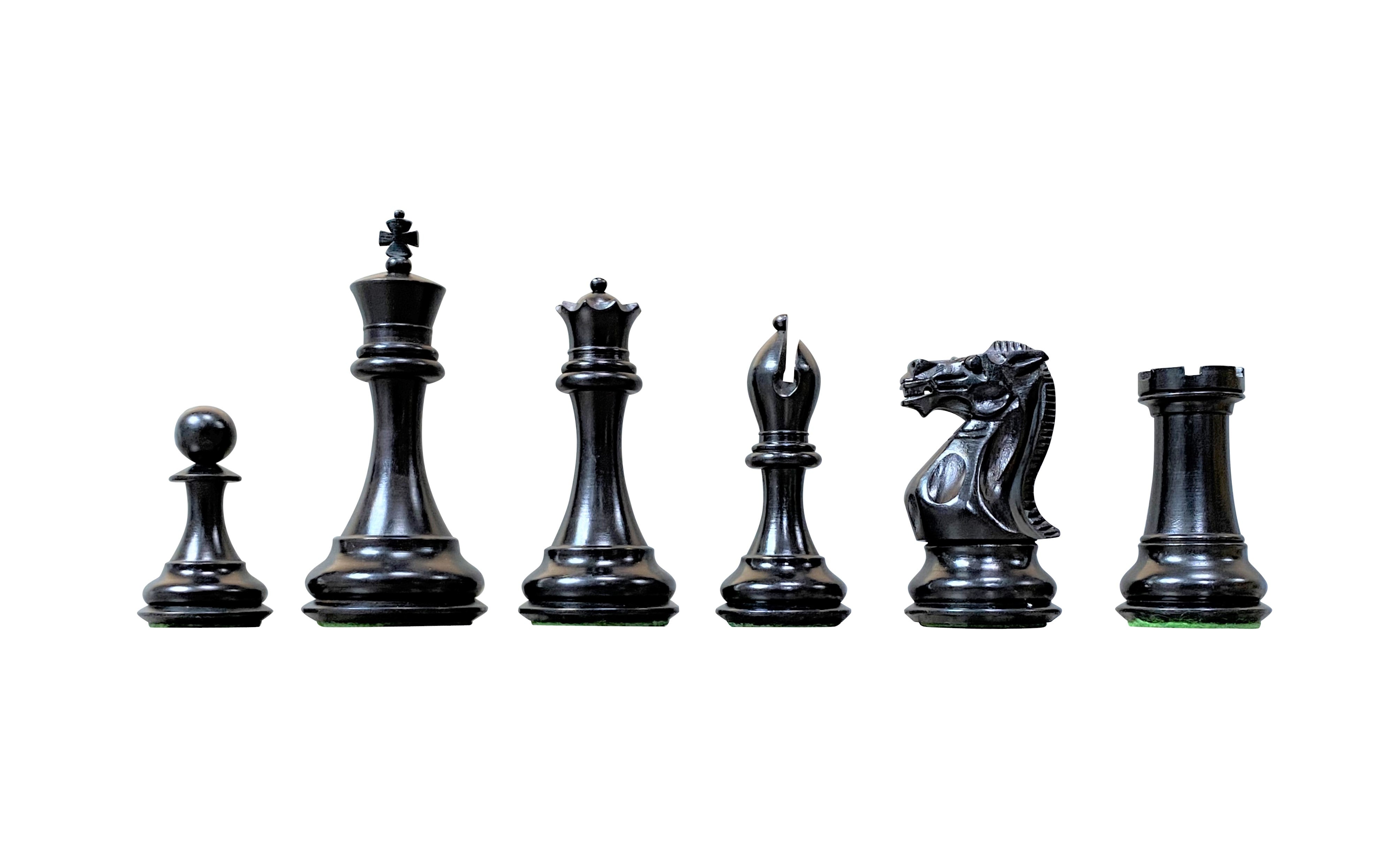 Collector Series Black and Boxwood Chess Pieces - Official Staunton™ 