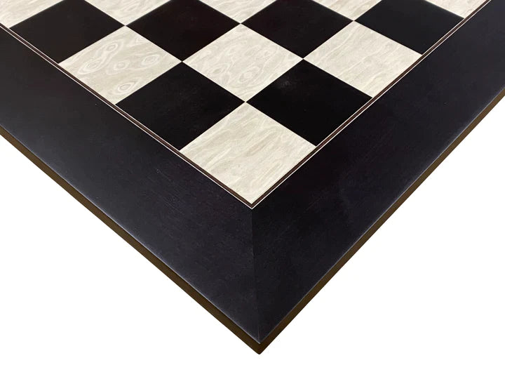 19.7" Birdseye Maple Anegre Deluxe Chess Board - Official Staunton™ 