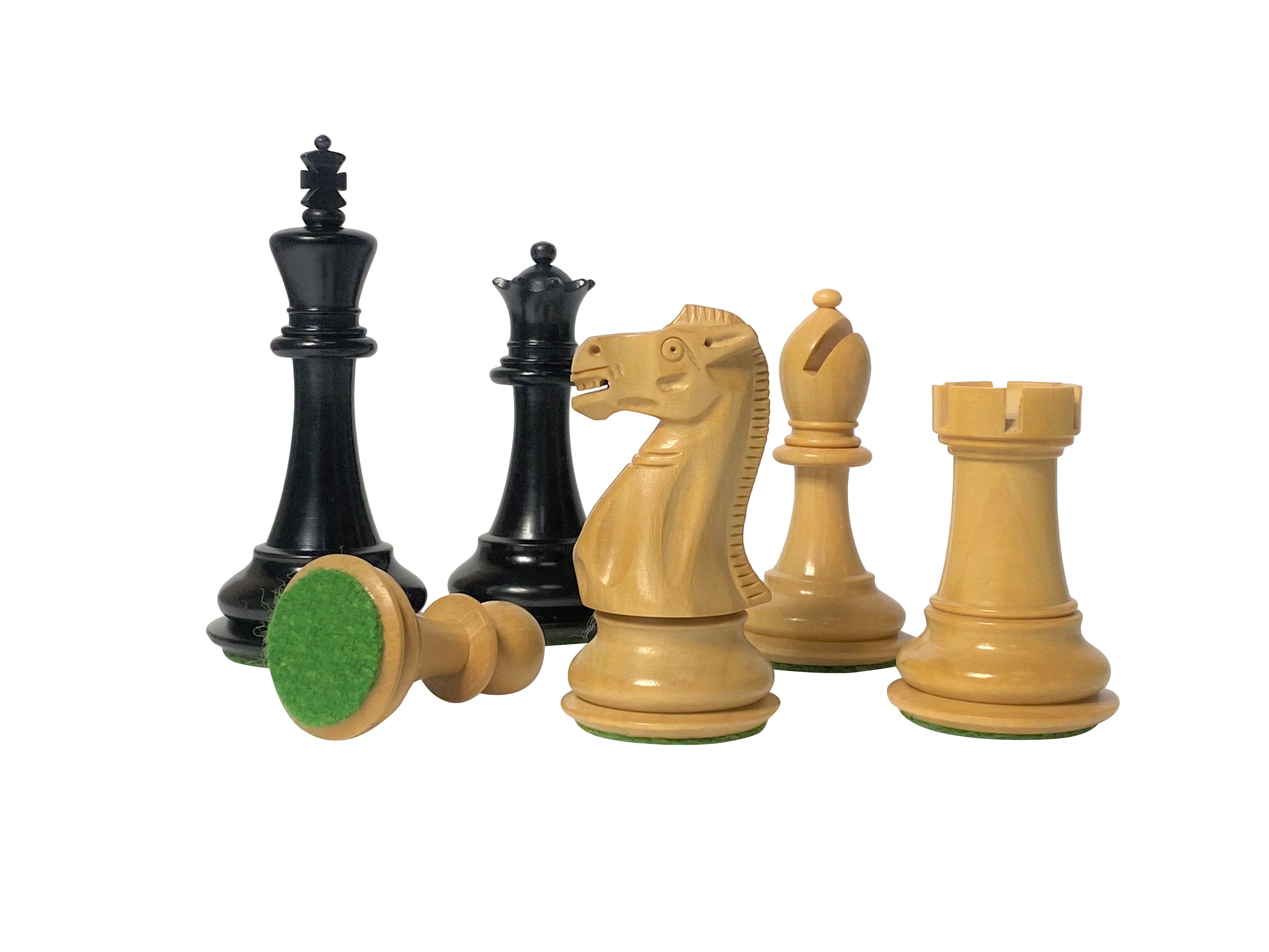 Old English Ebonised Chess Pieces - Official Staunton™ 