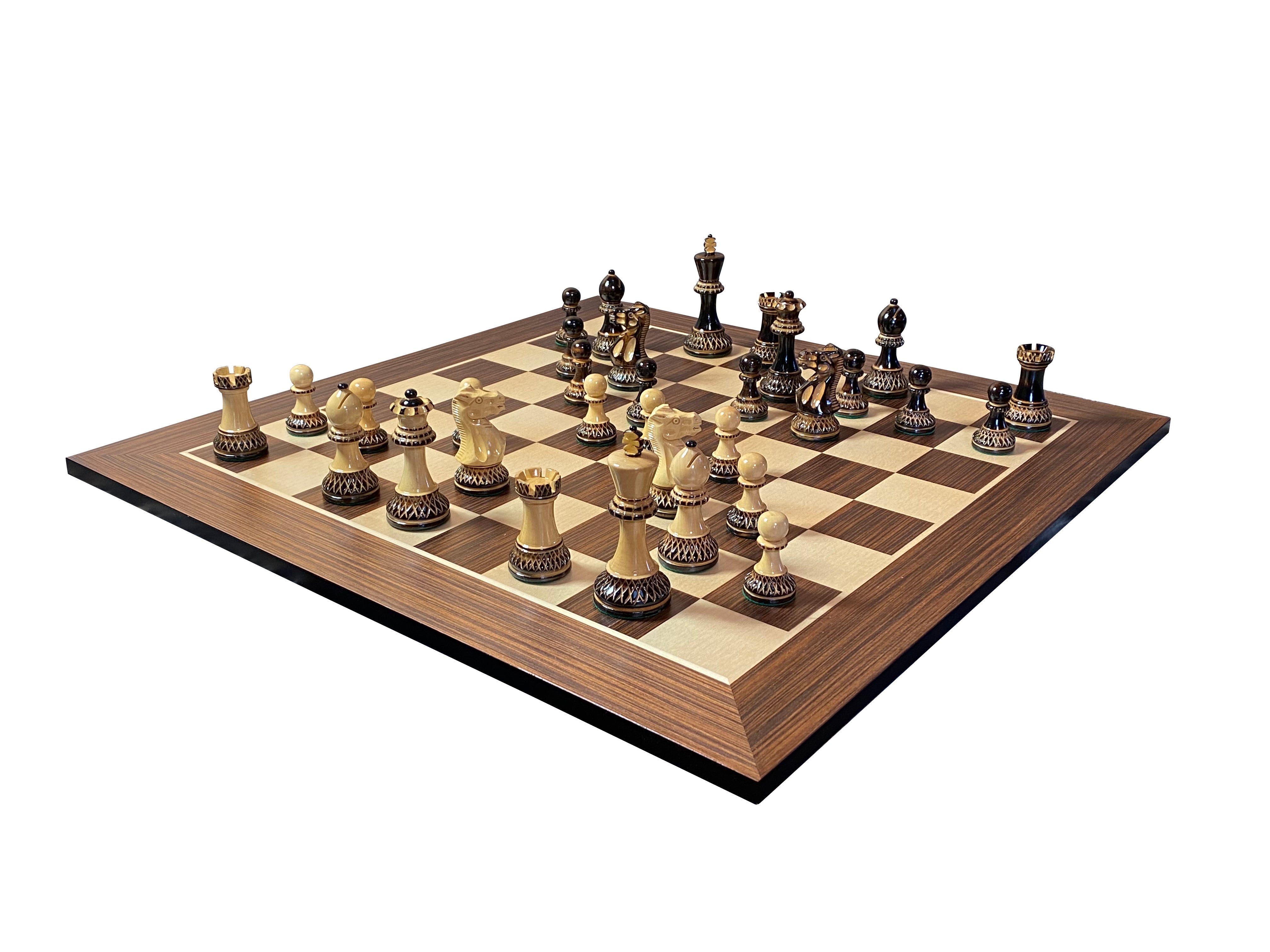 Artistic Parker Chess Pieces 20" Wenge Chessboard and Vinyl Box - Official Staunton™ 