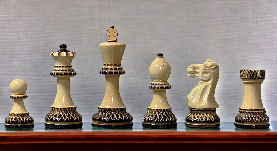 Artistic Parker Anegre Chess Set & PU Box - Official Staunton™ 