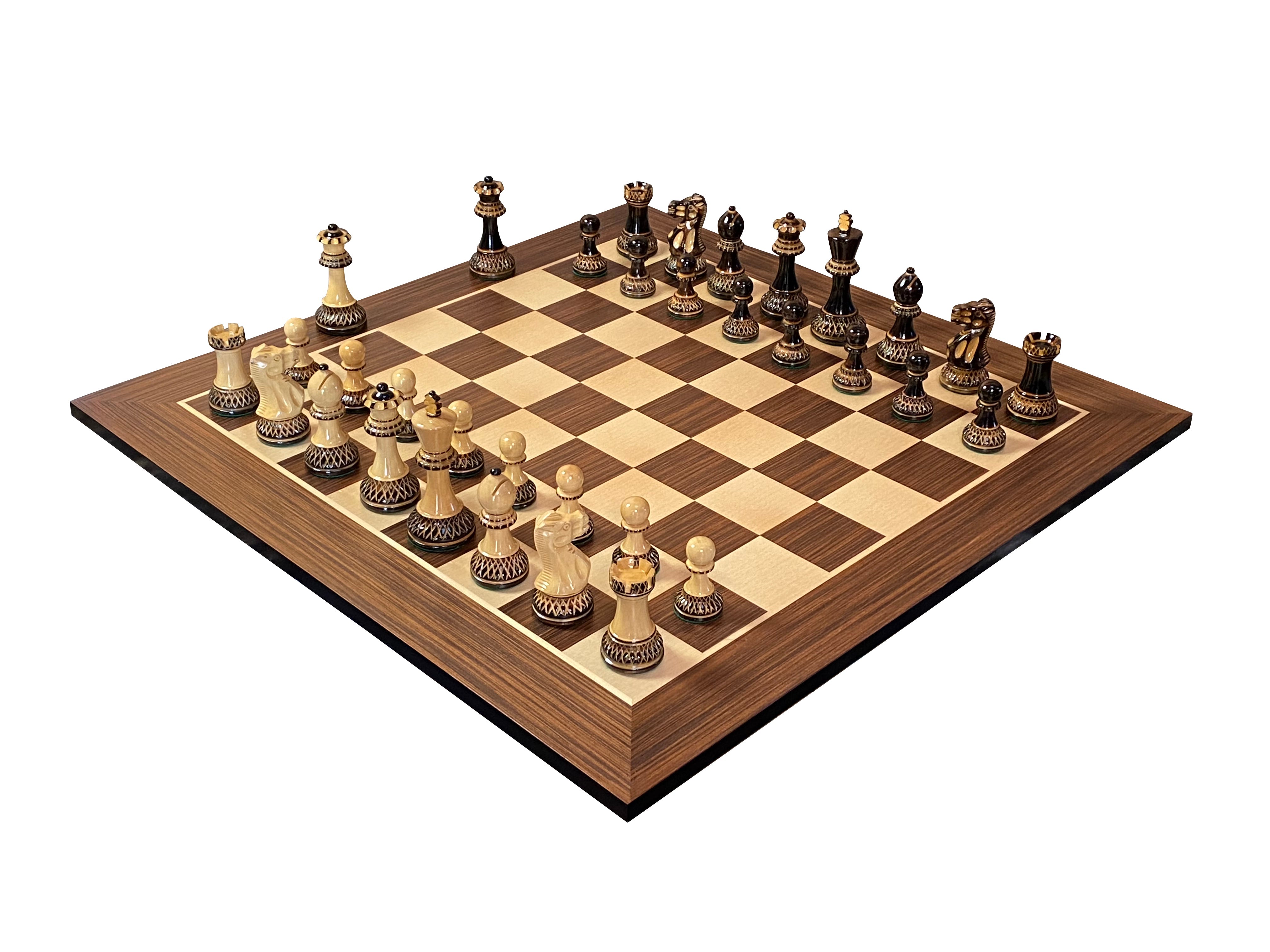 Artistic Parker Chess Pieces 20" Wenge Chessboard and Vinyl Box - Official Staunton™ 