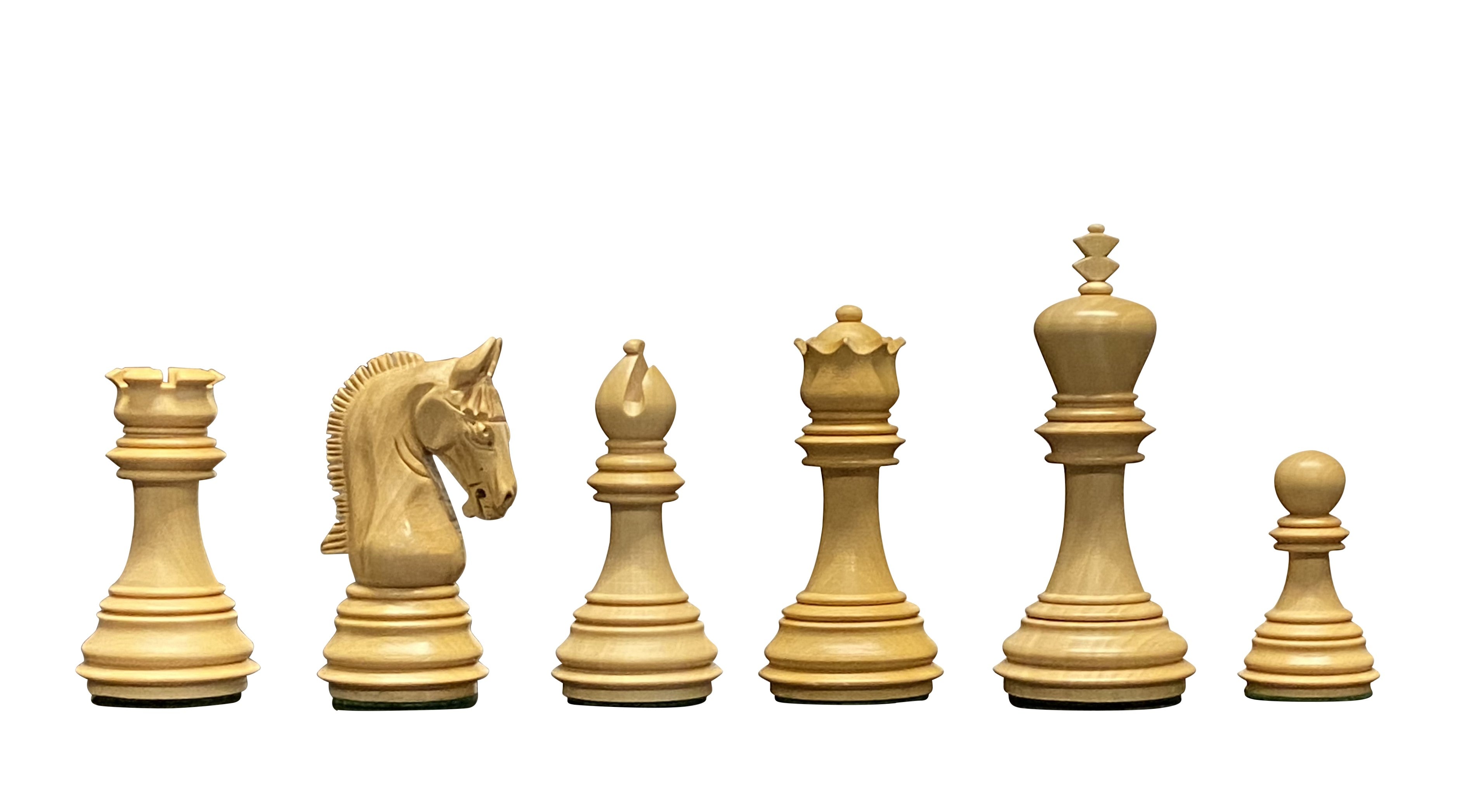 3.75" Imperial Black and Boxwood Chess Pieces - Official Staunton™ 