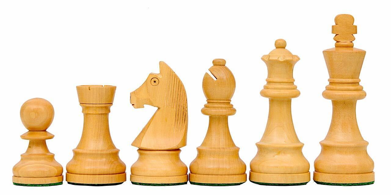 Classic 3.75" Acacia Chess Pieces & Drawstring Bag - Official Staunton™ 