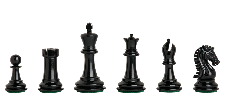 3.75" Staunton Ebony Boxwood Craftsman Chess Pieces - Official Staunton™ 