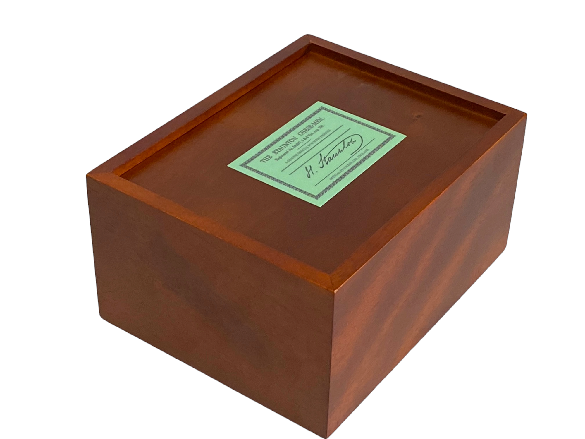 Club Classic Ebonised Chessmen & Slide Lid Box - Official Staunton™ 