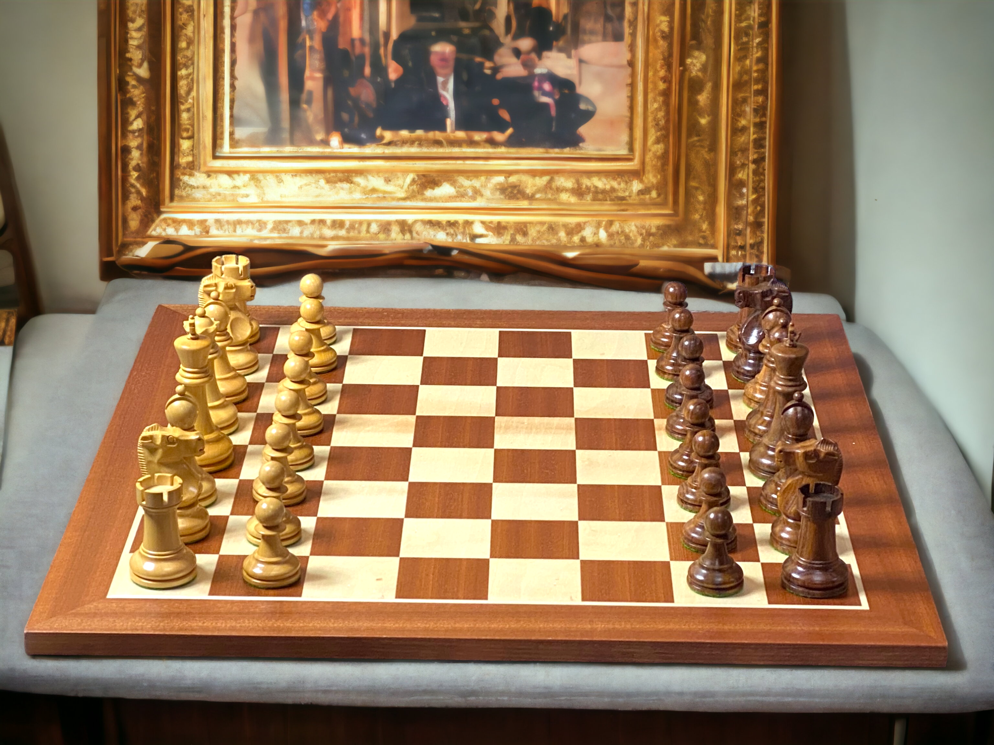 Fischer Acacia Mahogany Chess Set - Official Staunton™ 