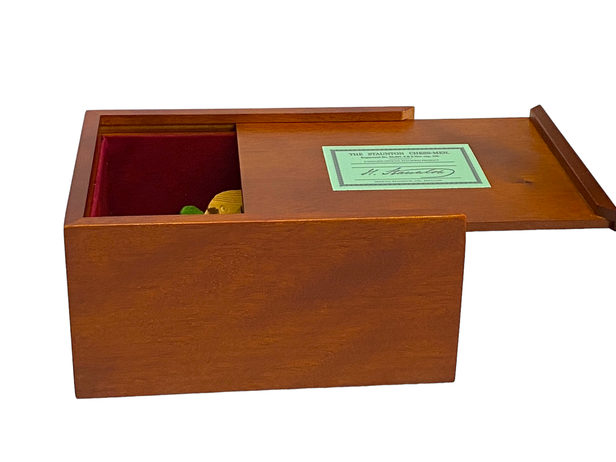 Club Classic Ebonised Chessmen & Slide Lid Box - Official Staunton™ 