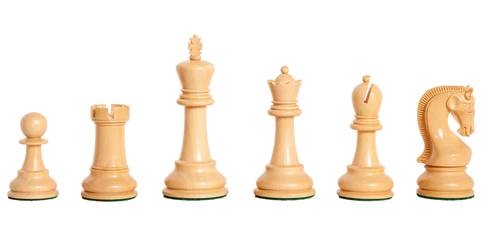 Leningrad Black Chess Pieces, Mahogany Chess Board & Deluxe Box - Official Staunton™ 