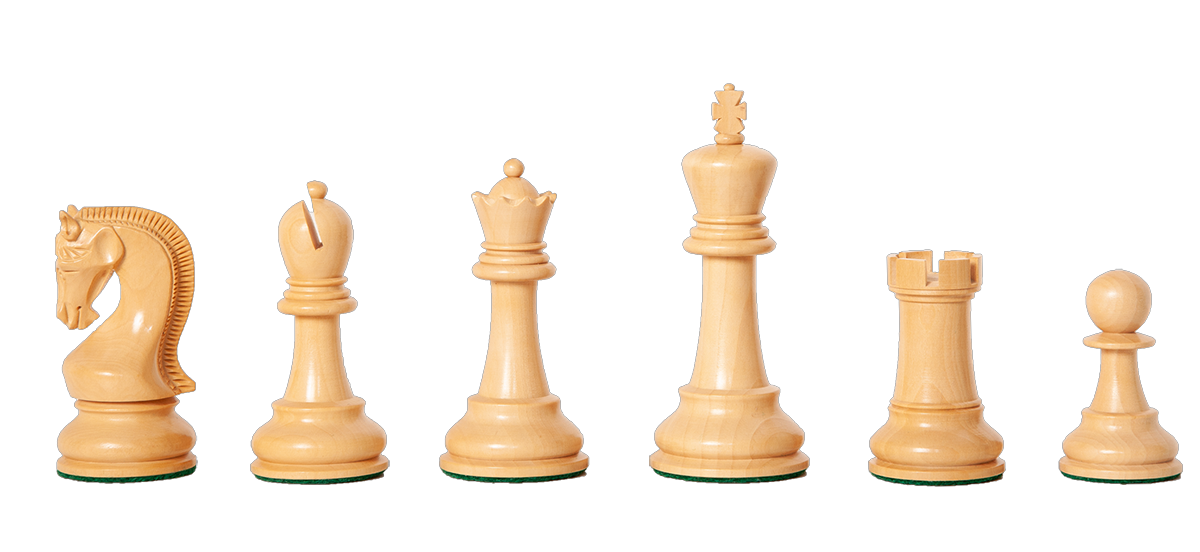 4" Staunton Leningrad Acacia Chess Pieces - Official Staunton™ 